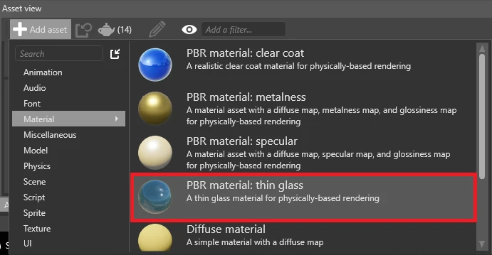 Select thin glass material